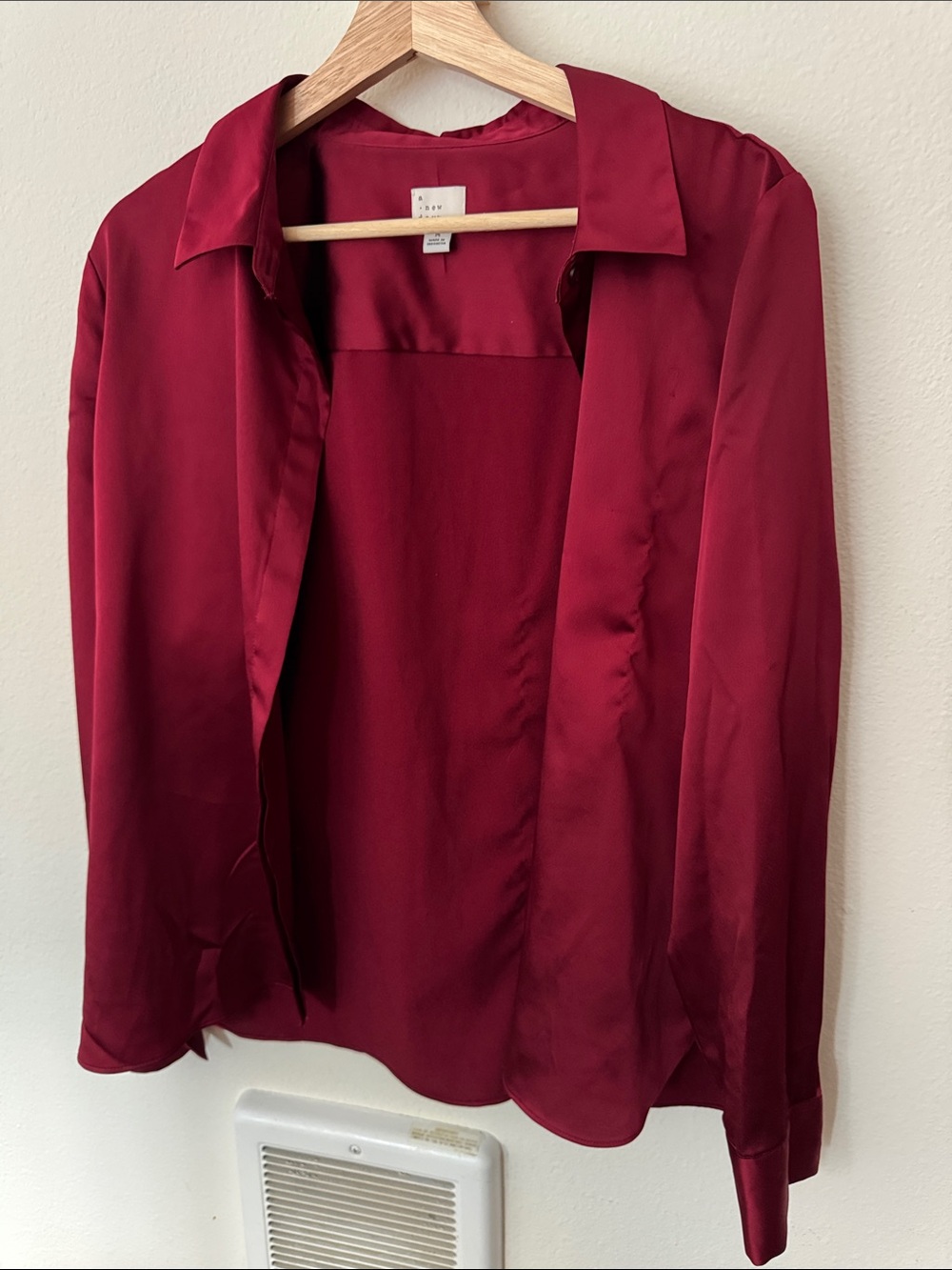 a new day Burgundy Button-Down Shirt